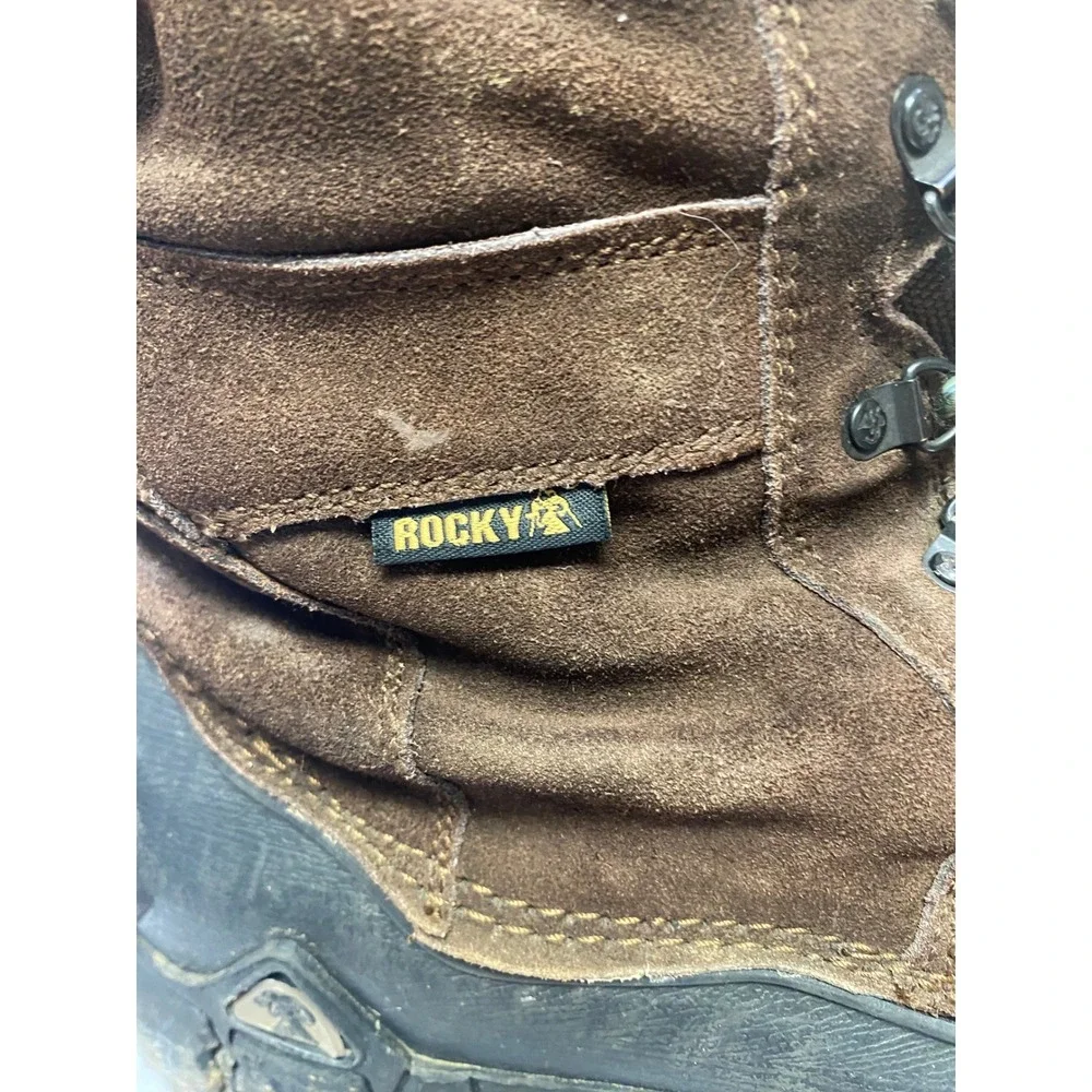 Rocky‎ Men's Insulated Winter Work Boots Brown Thinsulate Size 11 M